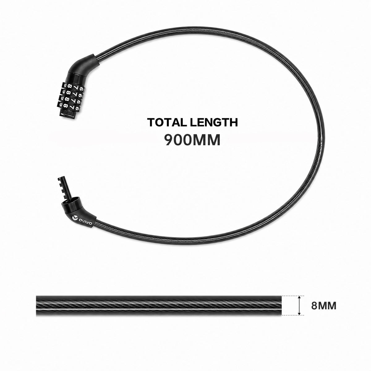 Lucchetto Antifurto con Spessore 8mm per Veicoli