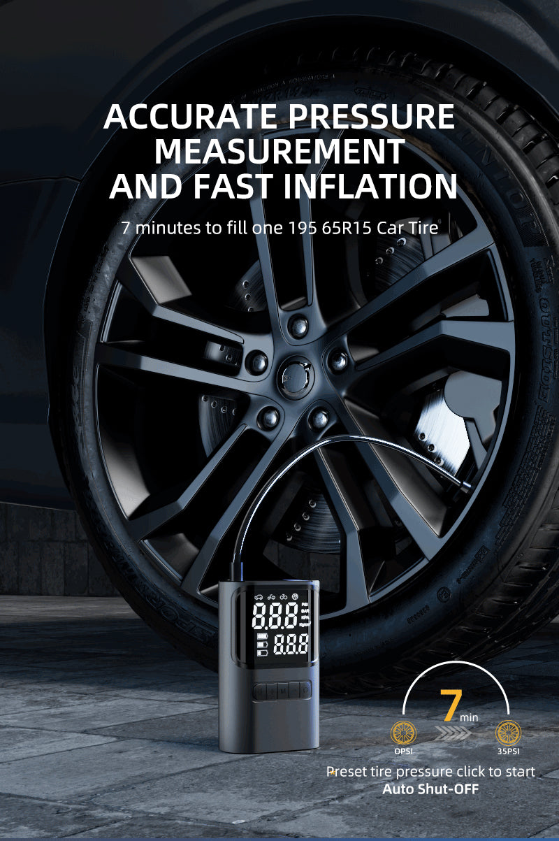 S72 Mini Compressore Portatile Gonfiaggio Rapido Auto Stop