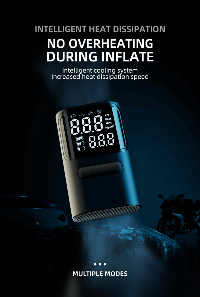 S72 Mini Compressore Portatile Gonfiaggio Rapido Auto Stop