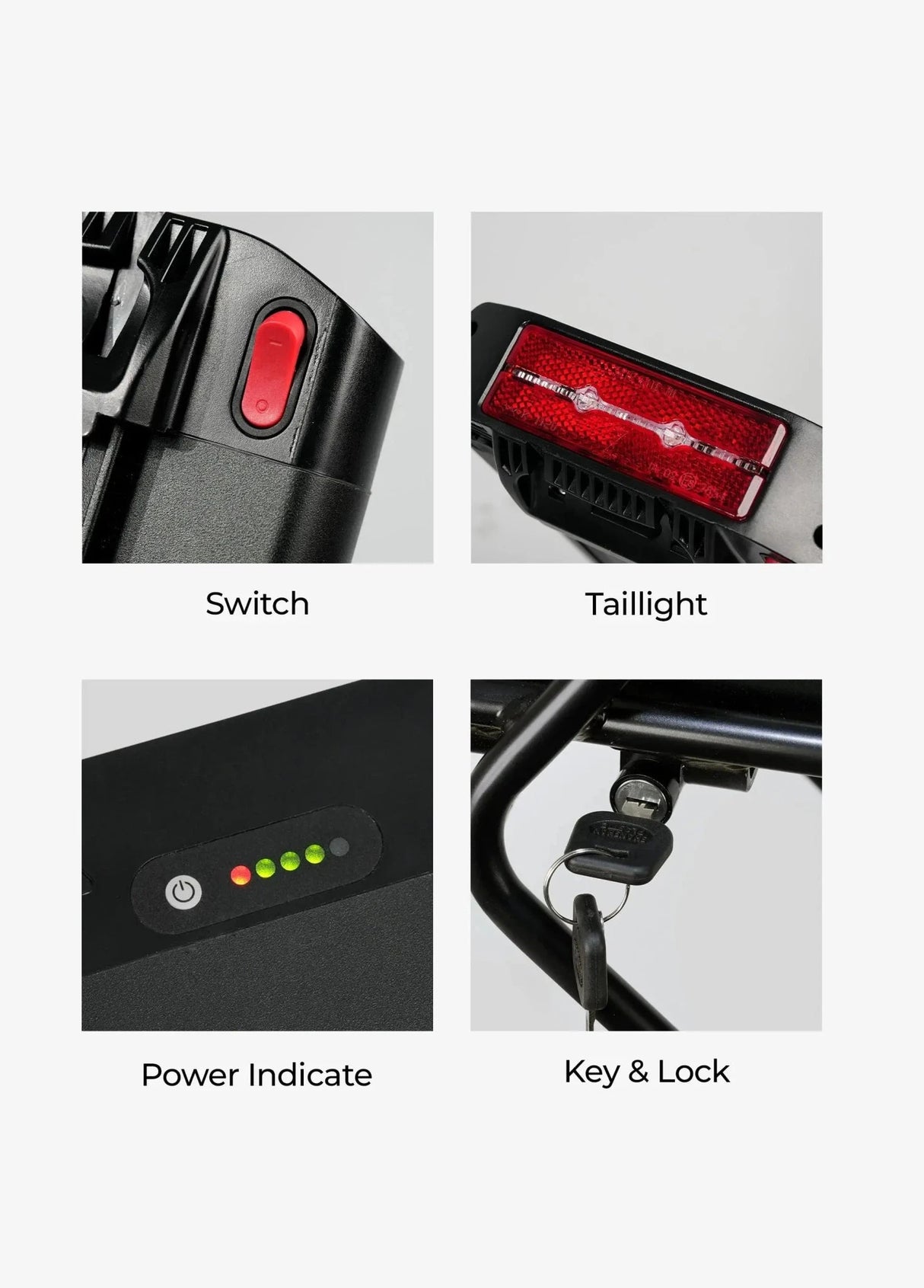 Batteria posteriore 48V13Ah per EP - 2 PRO + portapacchi posteriore - ottobest.it