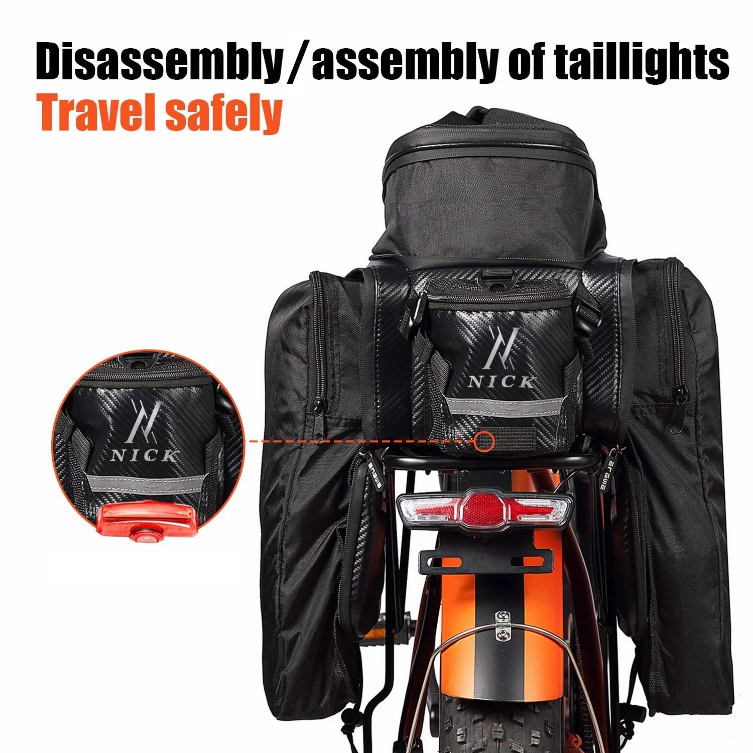 Borsa portapacchi per bici, zaino da 17 - 35 litri NICK - ottobest.it