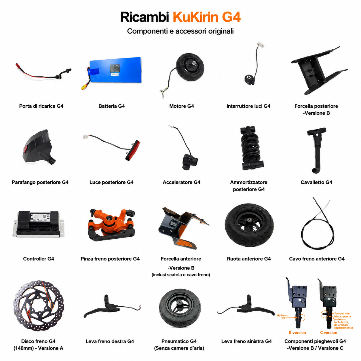 Kukirin G4 Ricambi Originali