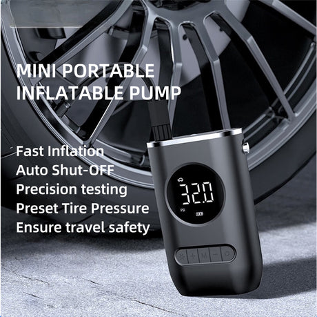 S62 Mini Compressore Portatile Gonfiaggio Rapido Auto Stop