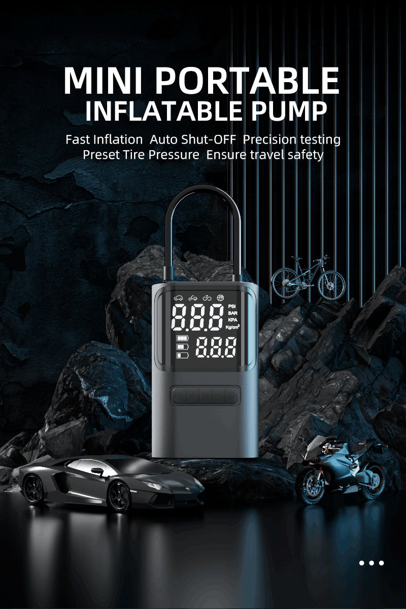 S72 Mini Compressore Portatile Gonfiaggio Rapido Auto Stop