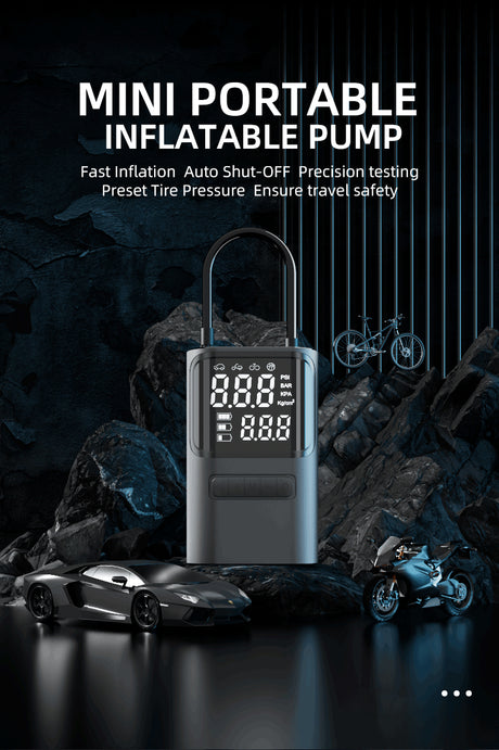 S72 Mini Compressore Portatile Gonfiaggio Rapido Auto Stop