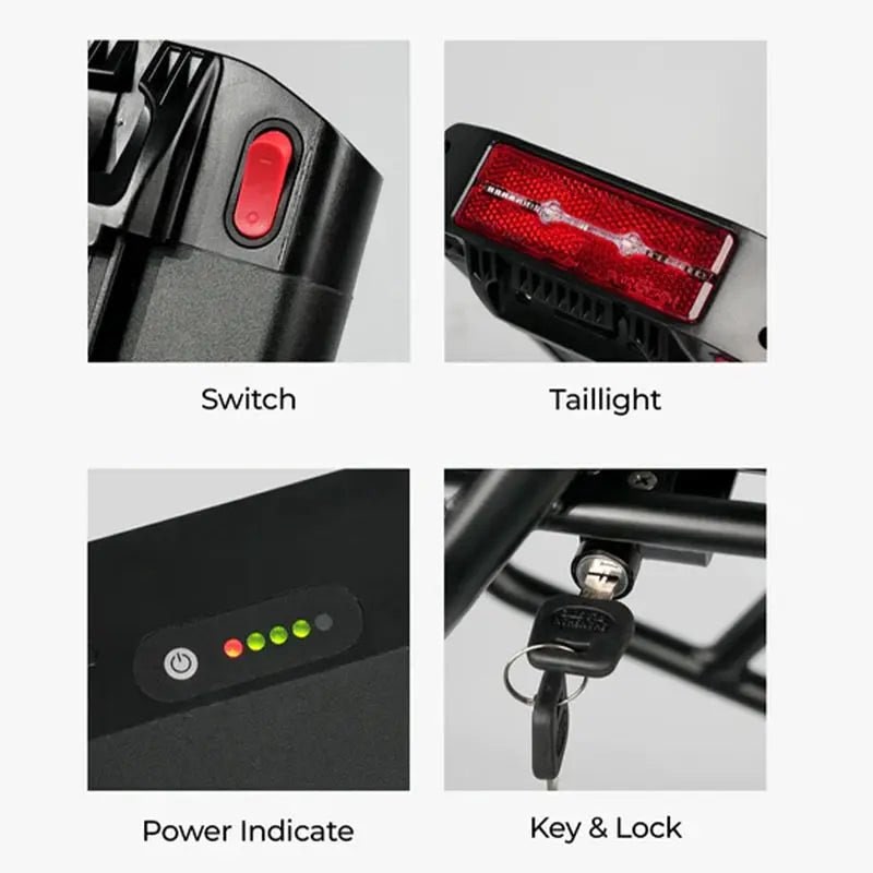 Batteria posteriore 48V13Ah per Engine Pro / Engine X + portapacchi posteriore - ottobest.it