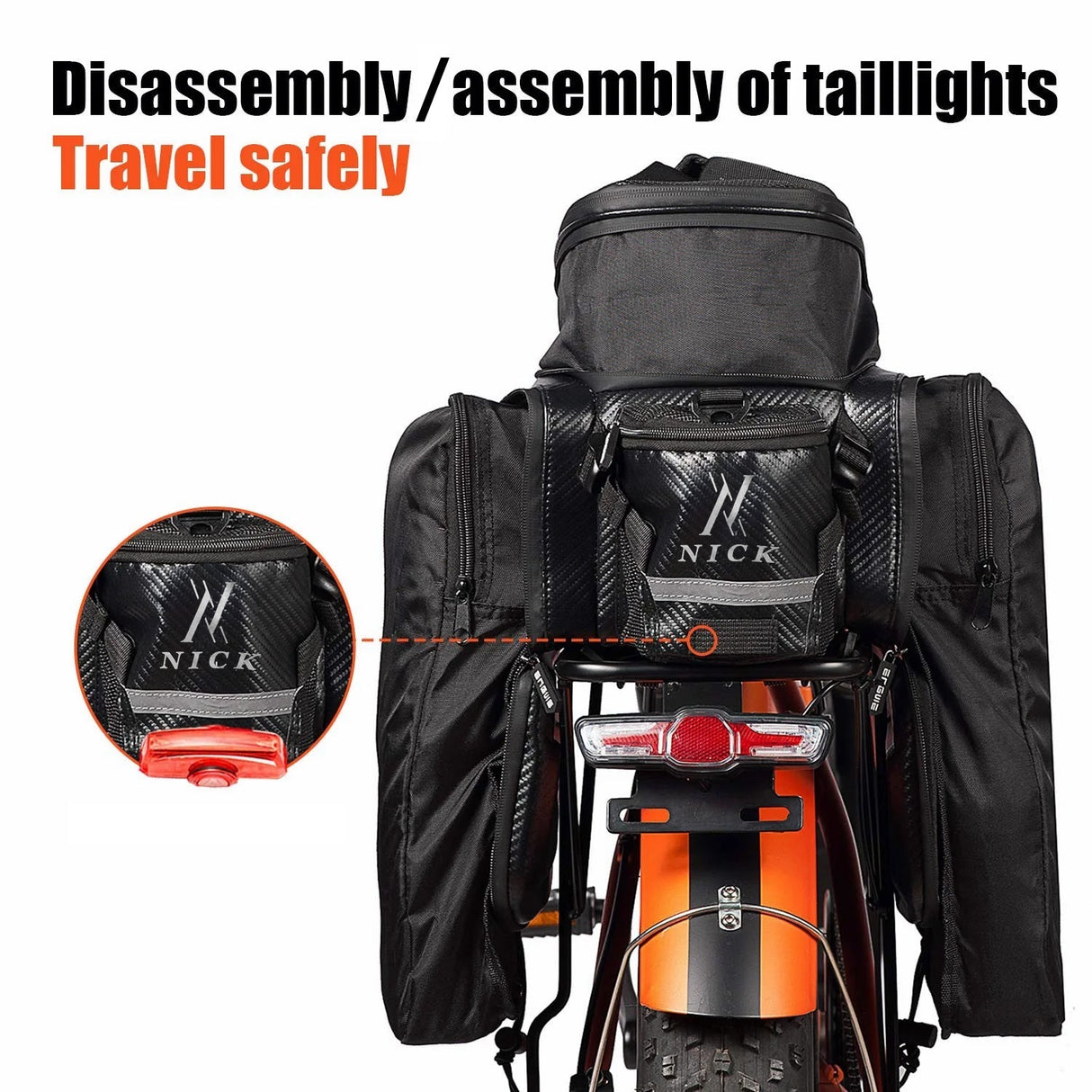 Borsa portapacchi per bici, zaino da 17 - 35 litri NICK - ottobest.it